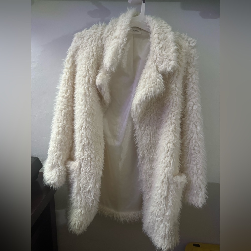 Chic White Faux Fur Coat